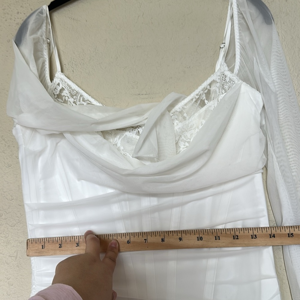 HOUSE OF CB M D-DD  'Katarina' White Maxi Dress‎ NWOT size M - Picture 10 of 17